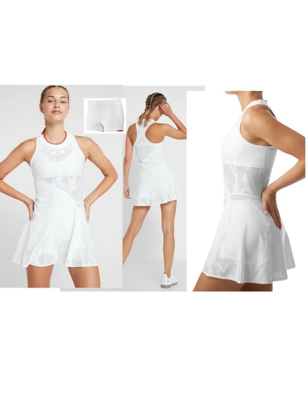 Nwt Adidas Stella McCartney White Tennis Dress + Shorts M Medium